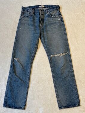 Moussy Vintage Jeans Size 27 County Straight Distressed Made in Japan Button Fly